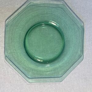Vintage Green Octagonal Glass Plate
